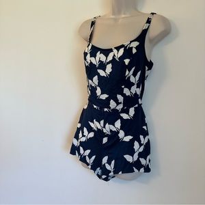 Vintage Jantzen Floral bombshell Retro One Piece 14 q4